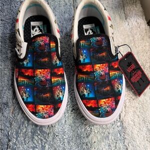 Vans Kids Slip-On Sneakers - Black and Multicolor